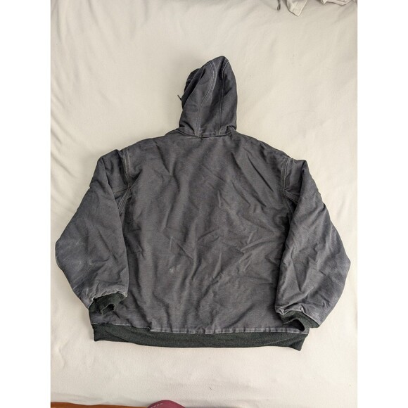 Carhartt FR Jacket Mens Size 3XL Black 101621 Hooded Workwear Quilt Lined - Picture 7 of 15